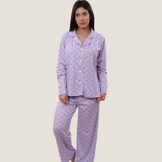 Set Petunia de Algodón Pima – Estampado Floral y Ajuste Perfecto